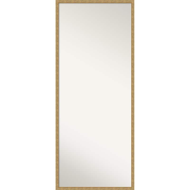 Mila Non-Beveled Wood Framed Full-Length Floor Leaner Mirror