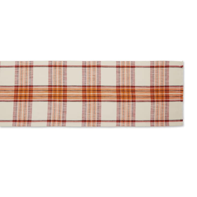DII Pumpkin Spice Plaid Table Runner 14x108" - Table Runner, 14x108"
