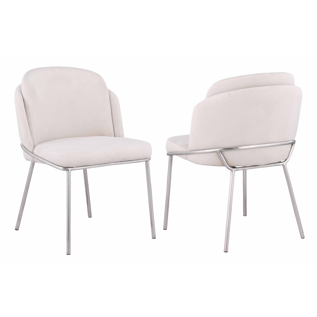 Somette Lacey Curved Back Side Chair, Set of 2