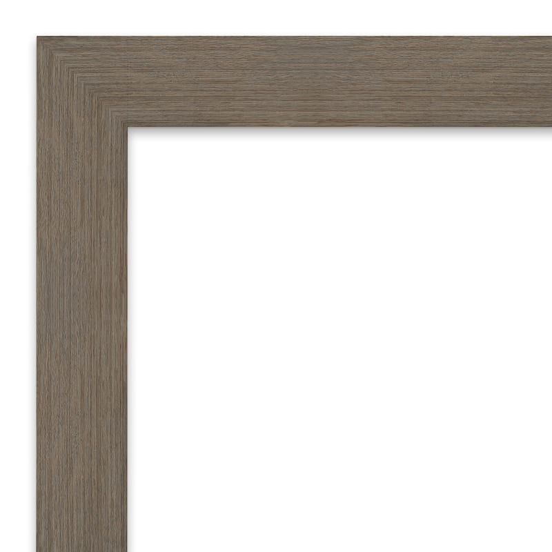 Non-Beveled Wood Full Length On The Door Mirror - Hardwood Frame - Outer Size: 17 x 51 in