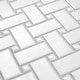 preview thumbnail 4 of 17, Merola Tile Metro Basketweave White w/ Glossy White Dot 11-3/4" x 11-3/4" Porcelain Mosaic Floor and Wall Tile