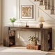 preview thumbnail 4 of 8, Farmhouse Console Table with Storage, 86.6 Inch Extra Long Entryway Table
