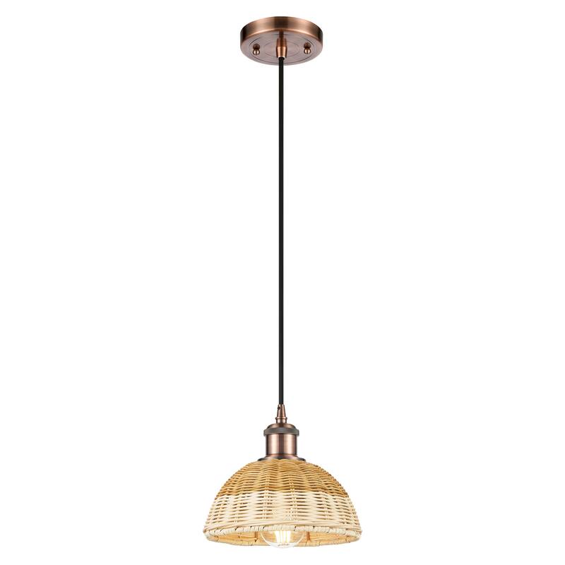 Innovations Lighting Endless Possibilities Ballston - Bristol Natural II - 1 Light 8" Cord Hung Mini Pendant - Antique Copper