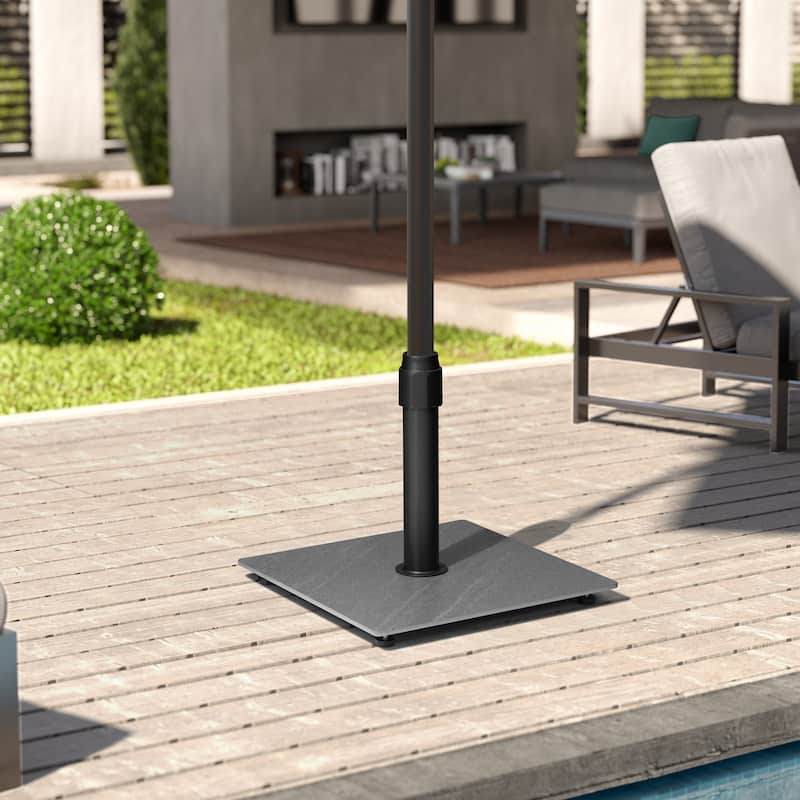 30lb Steel Umbrella Base Holder Square Weighted Stand for Outdoor Market Umbrella - 17.72" x 17.72"
