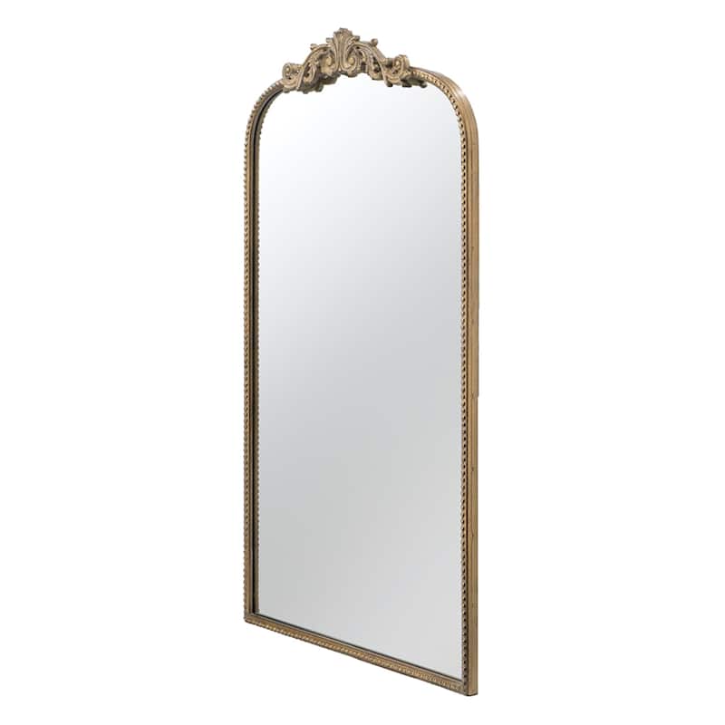 Large Baroque Arched Frame Wall Mirror - 41.75" - Gold