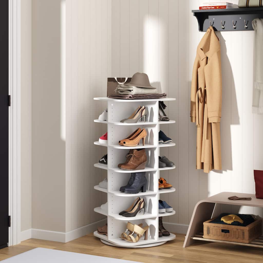 ClosetMaid Space-Saving 20-Shelf Rotating Adjustable Shoe Organizer Tower