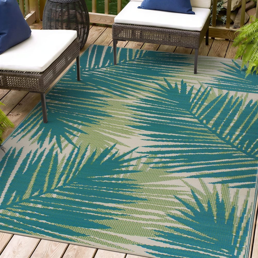 Evora Palm Frond Indoor/Outdoor Area Rug