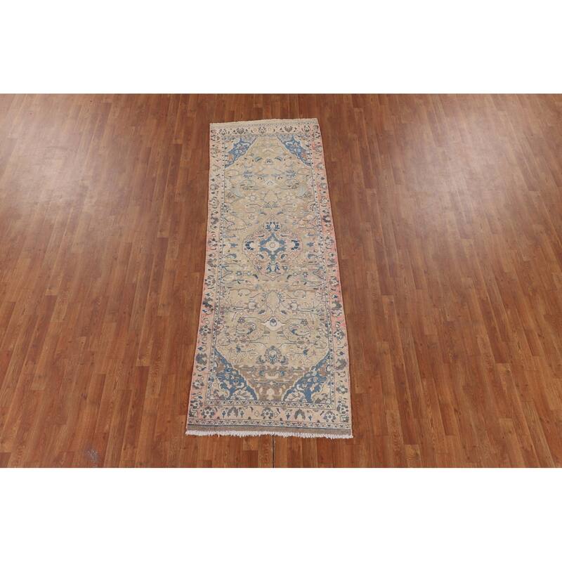 Sarouk Persian Vintage Runner Rug Hand-Knotted Wool Carpet - 3'1" x 8'11"