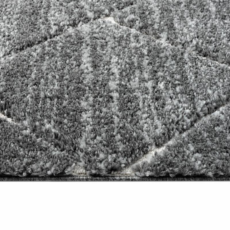 Trellis Area Rug in Grey and Cream,8' x 10' - 8' x 10'