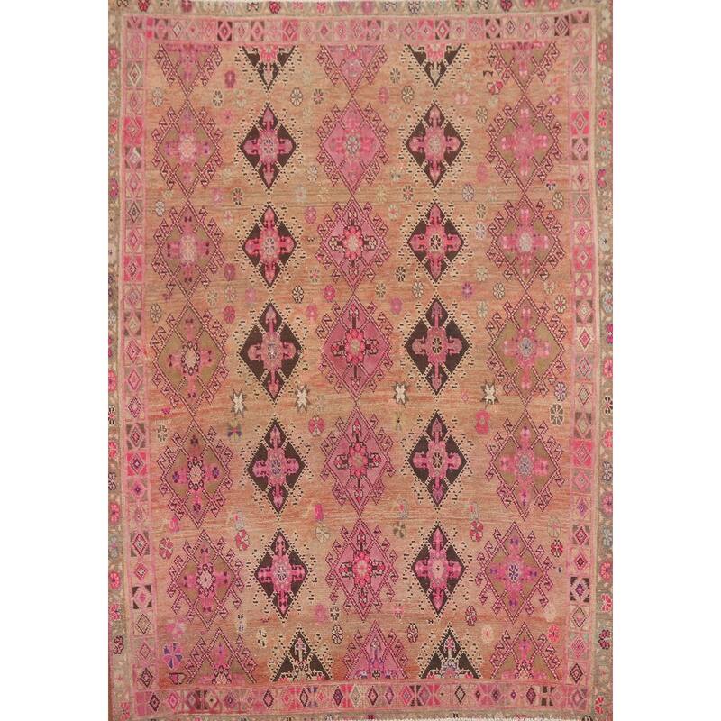 Hand Knotted Oriental 100% Wool Carpet Traditional All-Over Oranges & Rust Sirjan Area Rug - 5' 10'' X 4' 3''