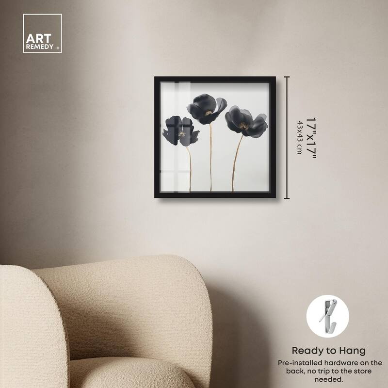 Nocturnal Flowers II Shadowbox by Art Remedy
