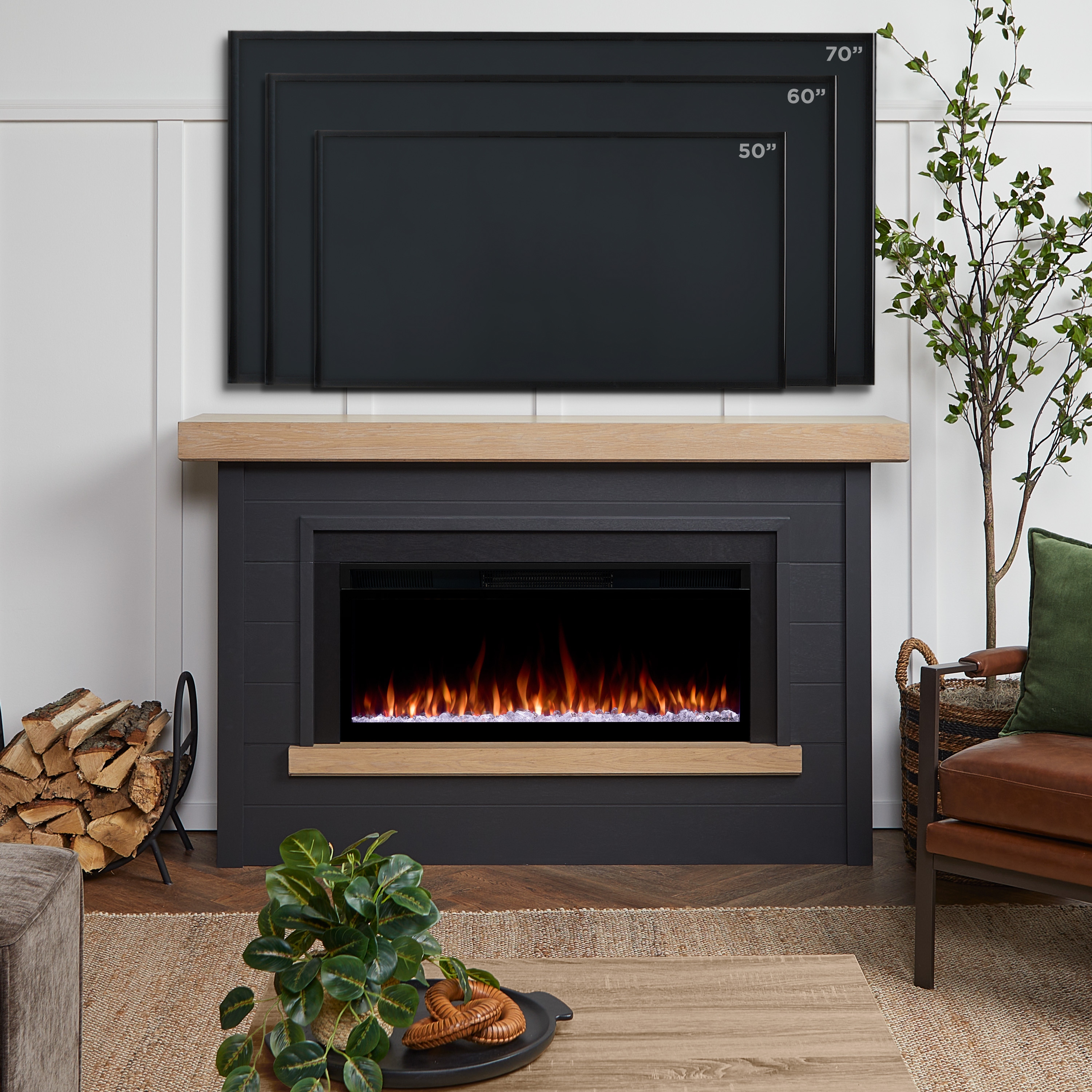 Real Flame Bernice Electric Smart Landscape Fireplace 67