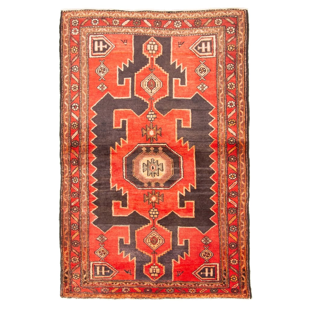 ECARPETGALLERY Hand-knotted Konya Anatolian Red Wool Rug - 4'3 x 6'8