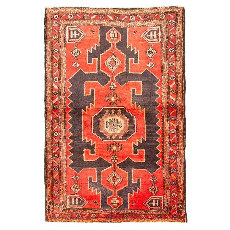 ECARPETGALLERY Hand-knotted Konya Anatolian Red Wool Rug - 4'3 x 6'8