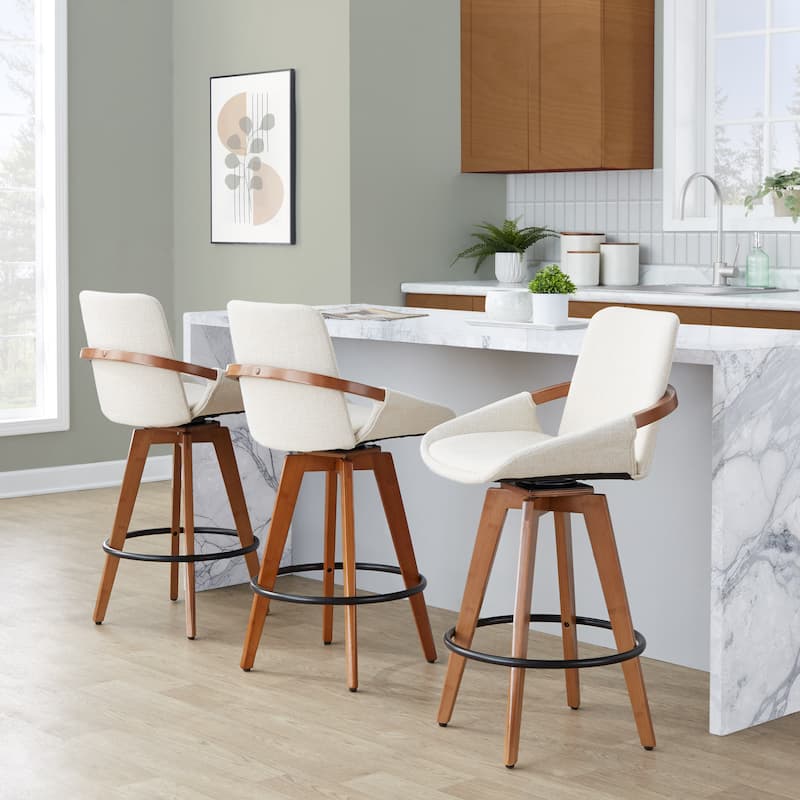 Carson Carrington Pugo 26" Fixed-Height Counter Stool in Noise Fabric