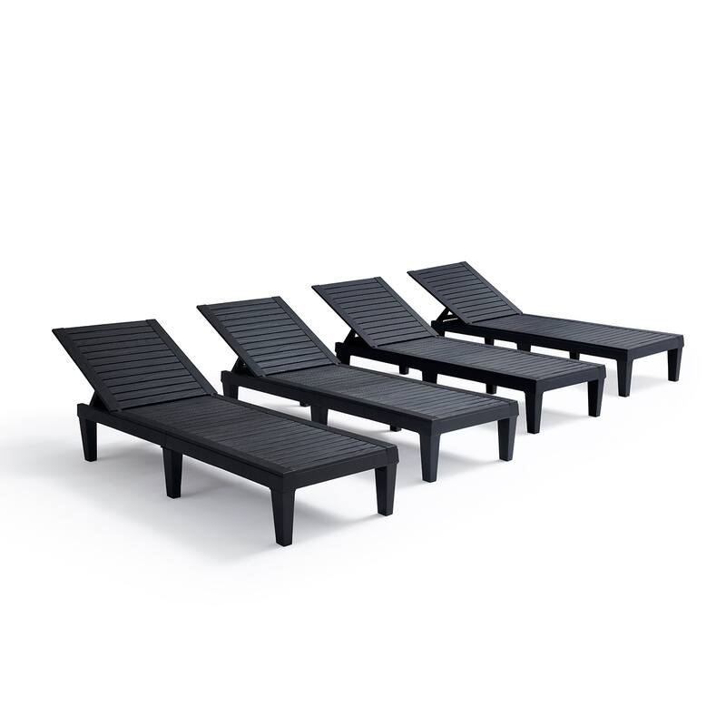 Empyrean Waterproof, Lightweight, and Adjustable Outdoor Chaise Lounge Chairs for Patio and Poolside - 74.5" x 22.8" x 11.2"