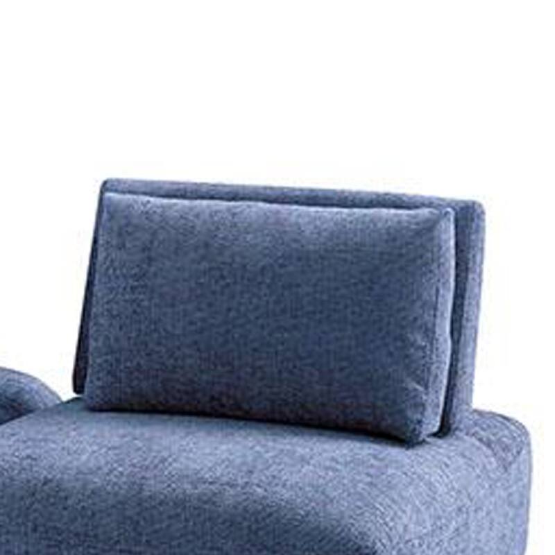 Stavan Modular 2 Seater Sofa Set, Blue Chenille Adjustable Seat Depth