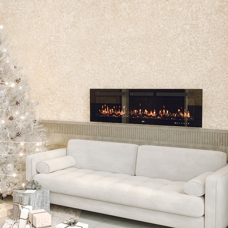 Clihome Ultra-thin Recessed Wall-Mounted Electric Fireplace