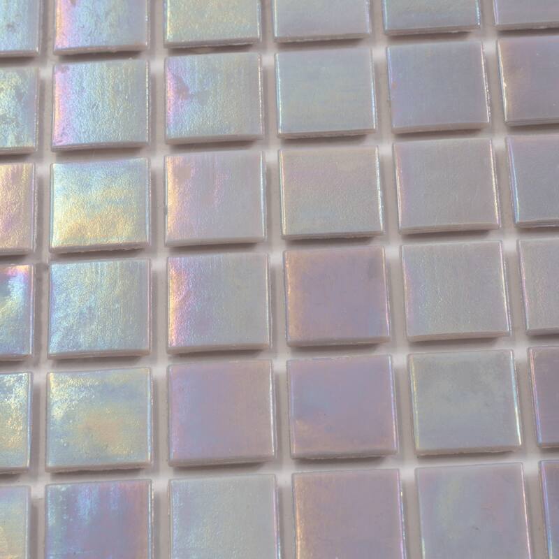 Apollo tile 12" x 12" Nacreous Glossy Pearlescent Pink Glass Tile (10 sq ft/case) - 10 Pack