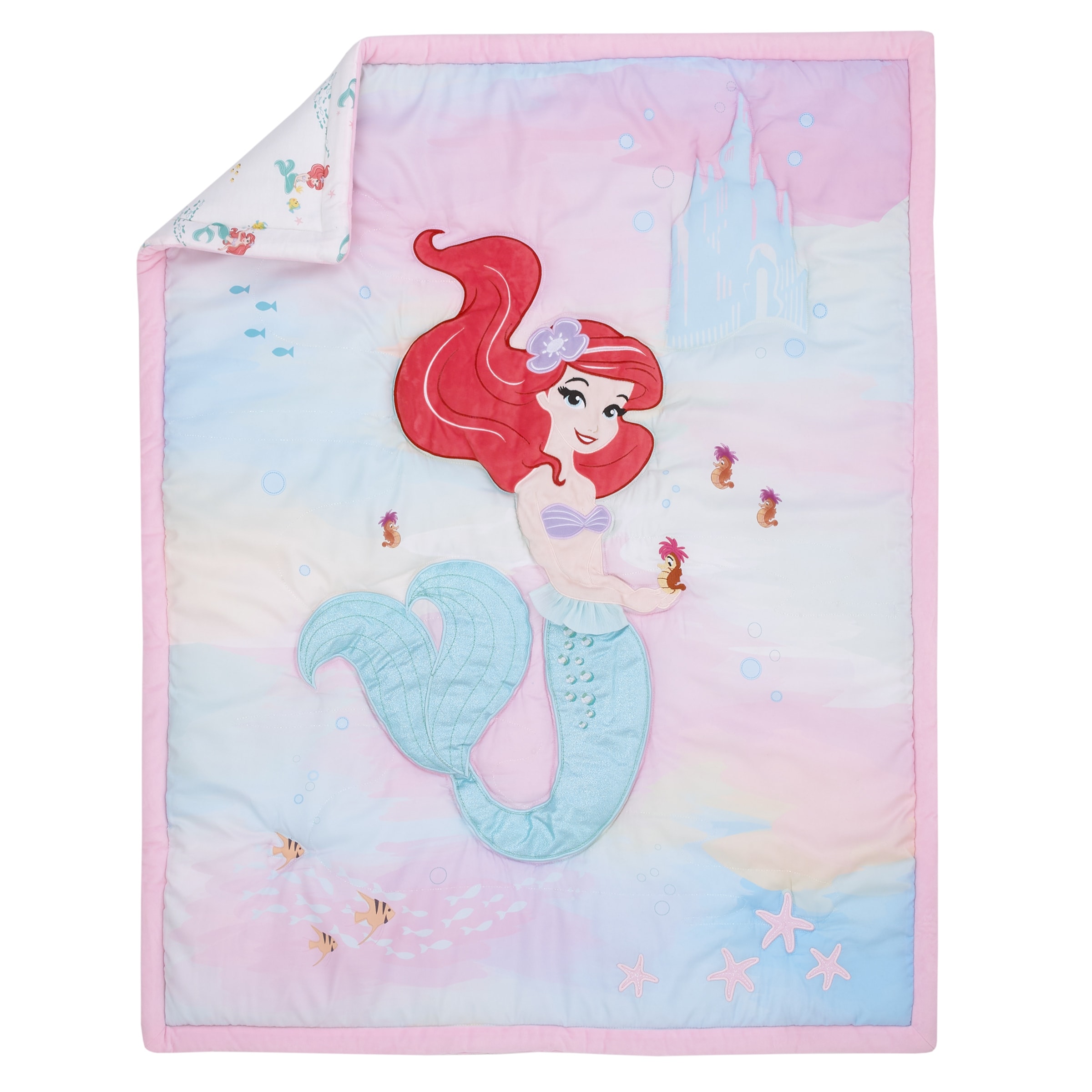 Disney Ariel Watercolor Wishes 3 Piece Nursery Crib Bedding Set Bed Bath Beyond 40447621