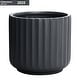 preview thumbnail 9 of 7, DreamPatio Garland Fiberstone Planter 16.3"diax14.75"H - Charcoal
