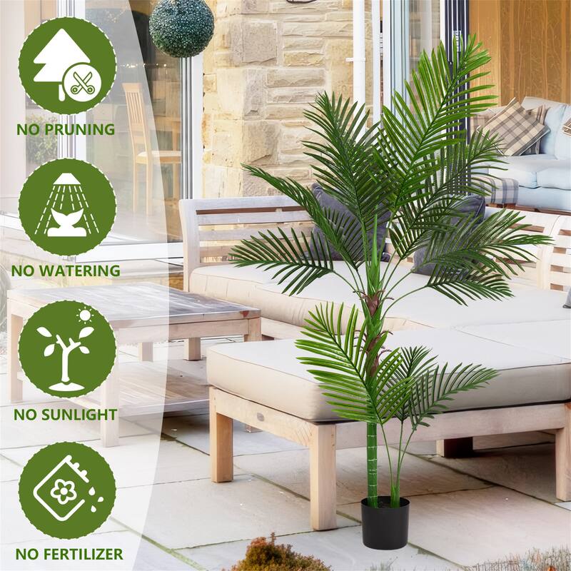 5.2FT Tall Artificial Areca Palm Tree