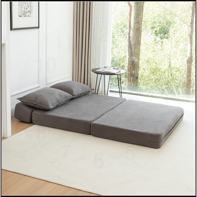 Foldable Sofa Bed Sleeper Lounge Chair with Pillow Floor Mattress