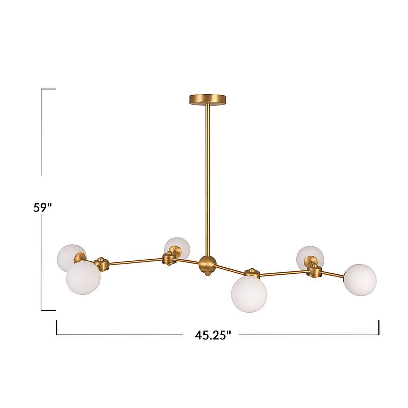 Sputnik Opal Glass Chandelier