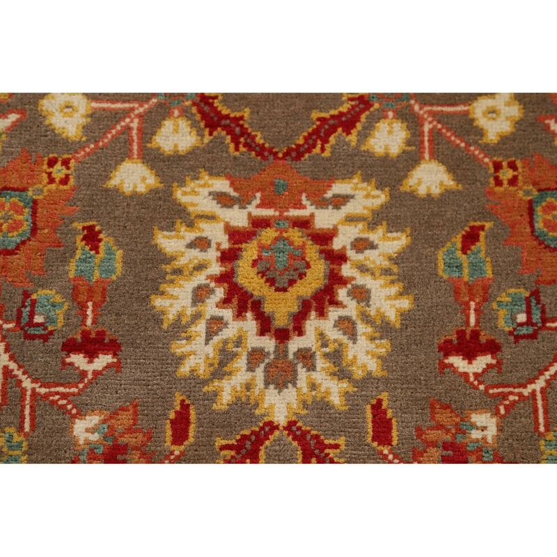 Kazak Oriental Foyer Rug Handmade Traditional Brown Wool Carpet - 2'2" x 3'0"