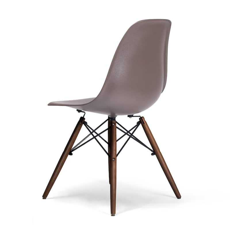 Paris-2 Side Chairs with Walnut Legs (Set of 2)
