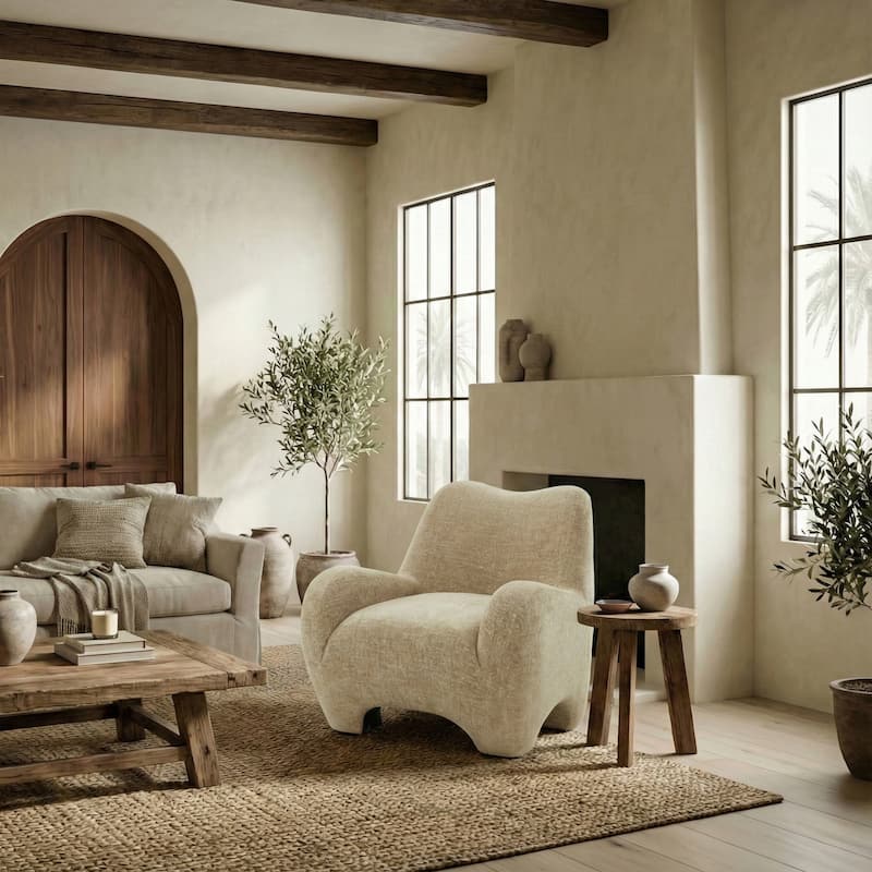 SAFAVIEH Couture Randal Accent Chair, Fully Assembled - 35"W x 31"D x 28"H