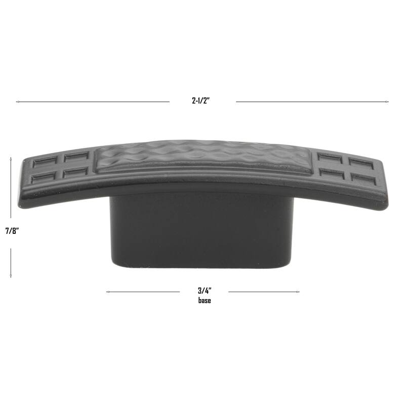 Gliderite 2-1/2 Inch Rustic Hammered Mission Style Cabinet Knob - 5431-MB