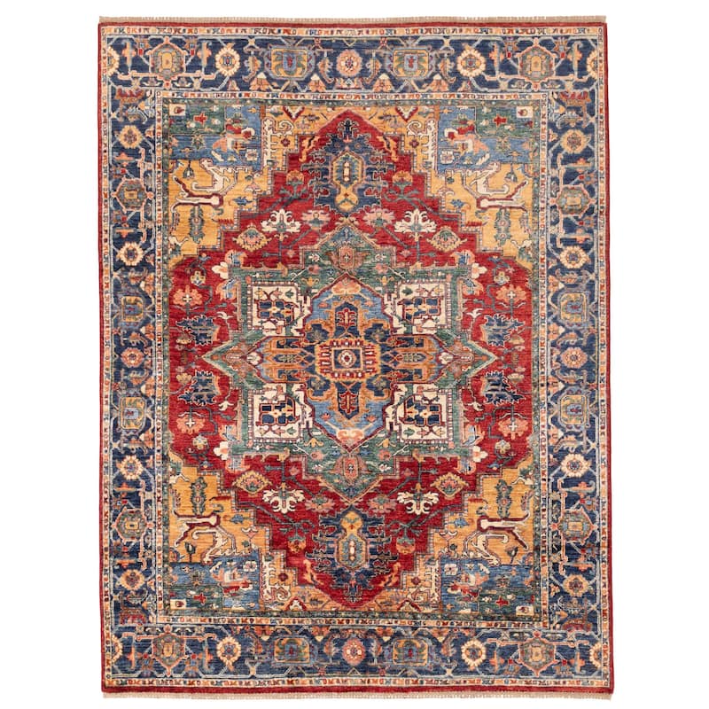 ECARPETGALLERY Hand-knotted Aryana Red Wool Rug - 6'7 x 8'4