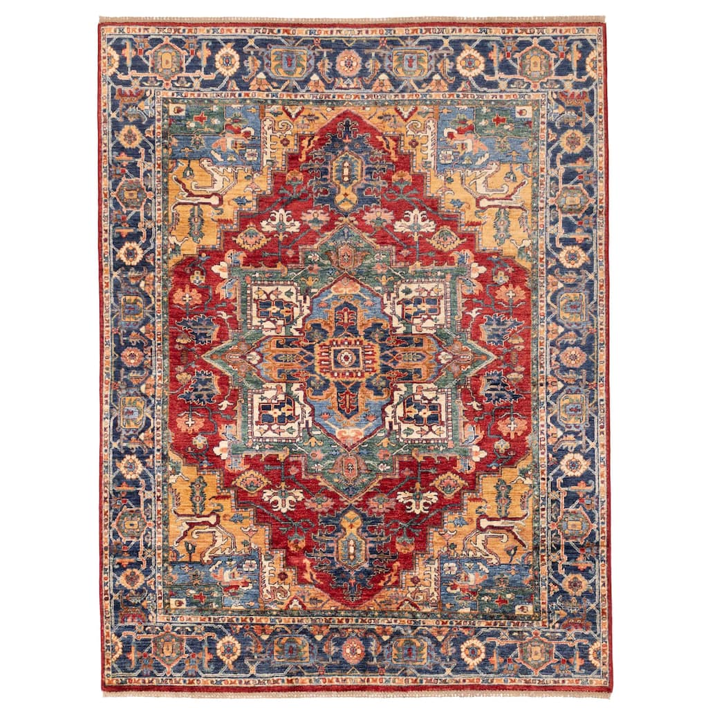 ECARPETGALLERY Hand-knotted Aryana Red Wool Rug - 6'7 x 8'4