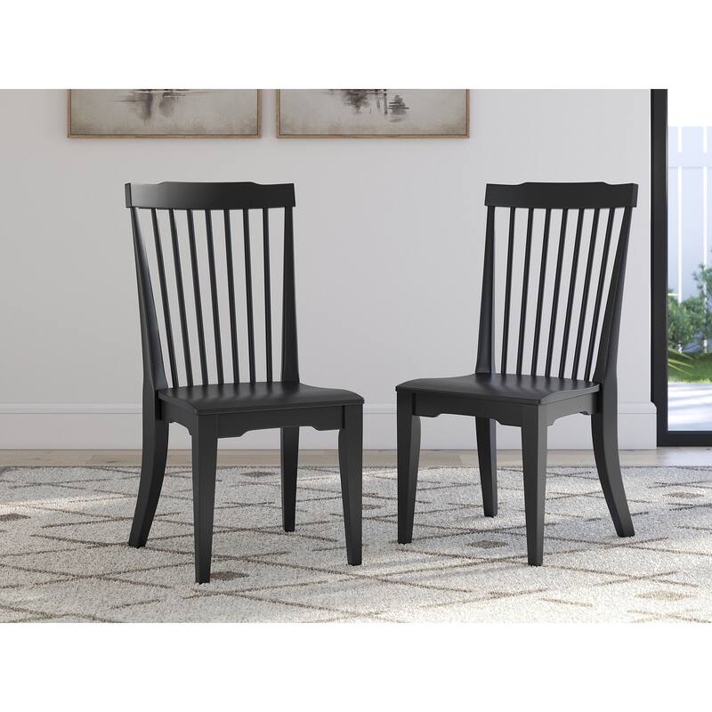 Signature Design by Ashley Mendinfort Black Dining Chair (Set of 2) - 21"W x 23"D x 40"H