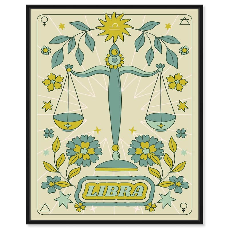 Libra Stars Card Canvas by Art Remedy - 16" x 20" - Black