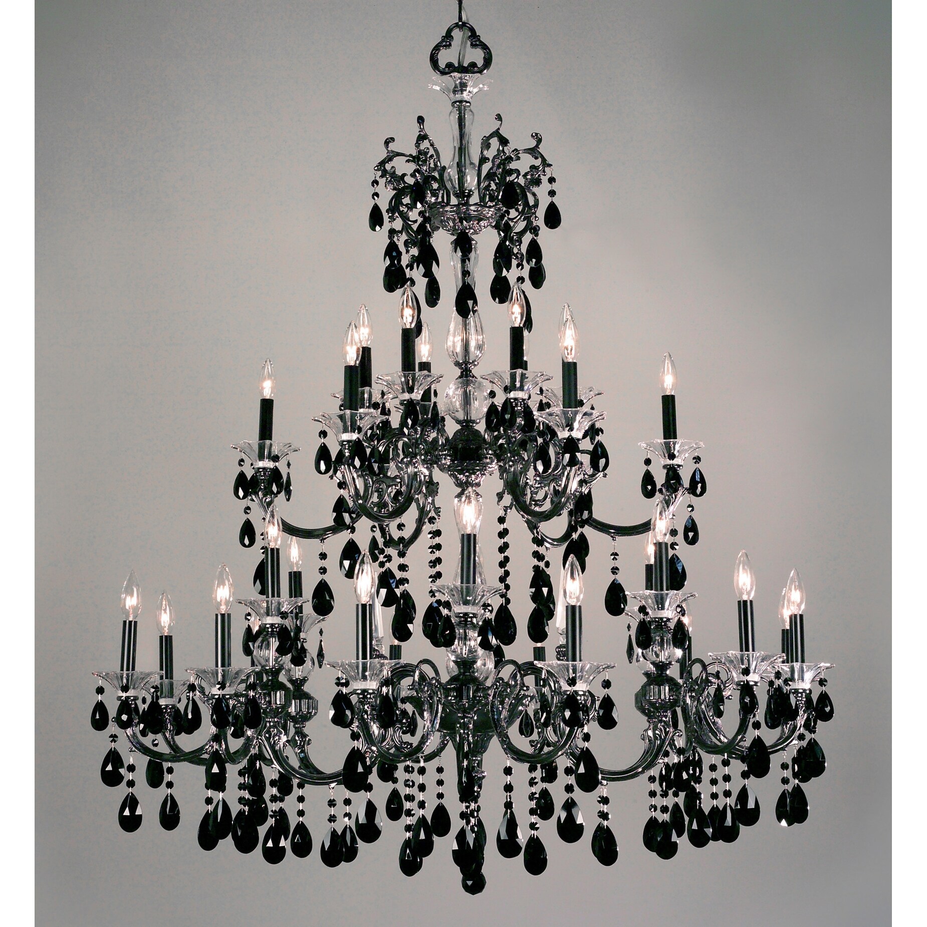 Classic Lighting 57060-EP  55" Crystal Chandelier from the Via Lombardi Collection (Crystalique Black) - Chandeliers For Bedrooms by Overstock.com