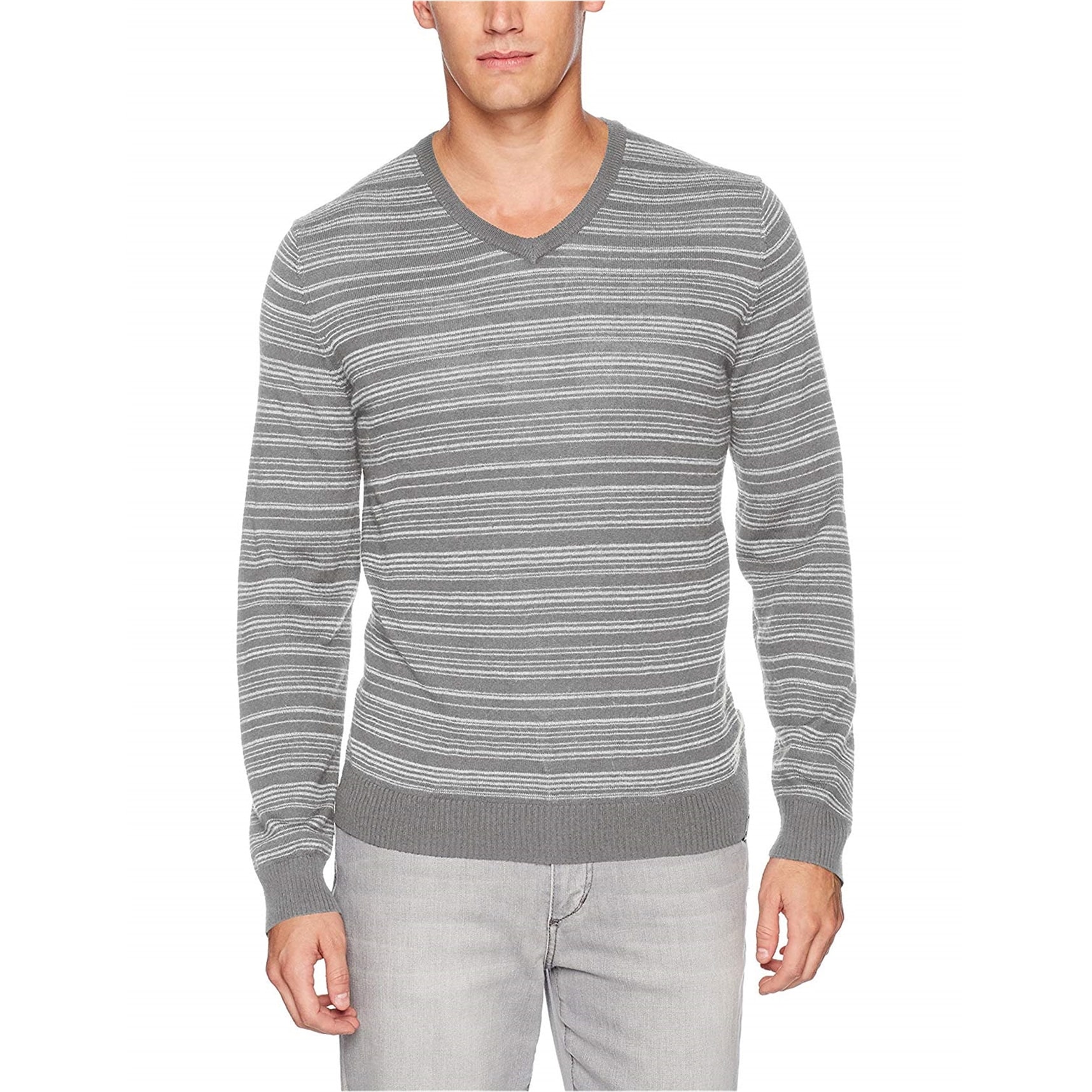 striped knit sweater