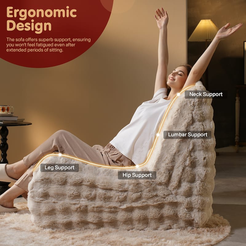 OVIOS Cloud-Like Plush Bean Bag Chair (Reinforced Pile Edition)