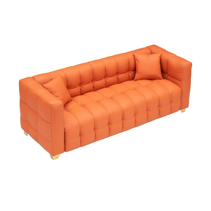 80" American Body Structure Deep Seat Sofa Technology Cloth 3 Seater Couch with Waterproof, Stain-proof and Anti-cat Paw