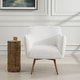 preview thumbnail 2 of 6, Uttermost Oasis White Swivel Chair - 32" H x 29.5" W x 33.5" D