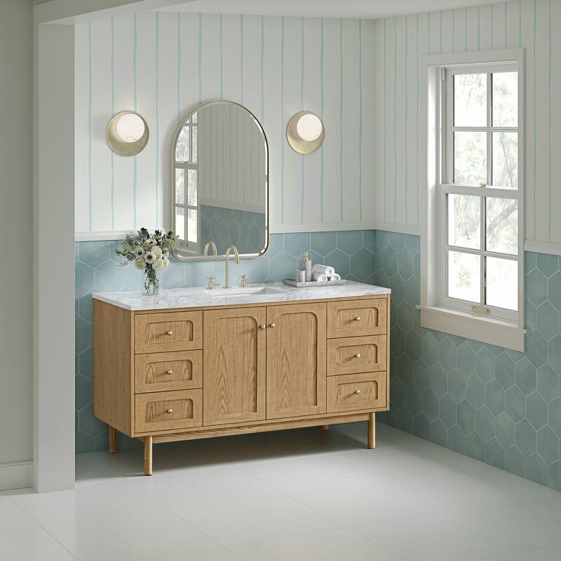 Laurent 60" Single Vanity, Light Natural Oak - 60S