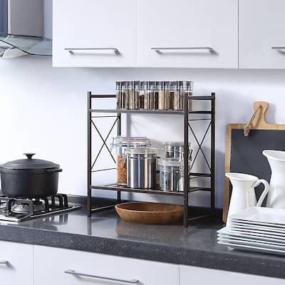 2 Tier Shelf with Towel Bar