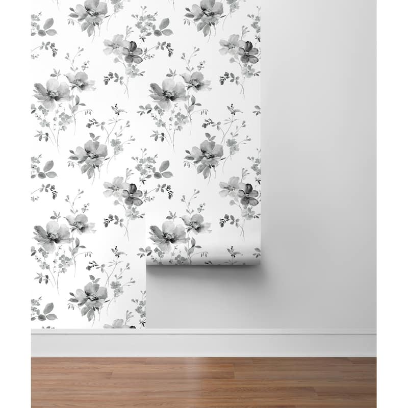 NextWall Watercolor Windflower Peel and Stick Wallpaper