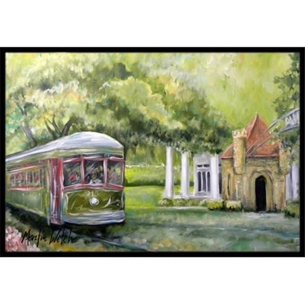 Carolines Treasures MW1091MAT 18 x 27 in. Streetcar Next Stop Audubon Park Indoor & Outdoor Doormat