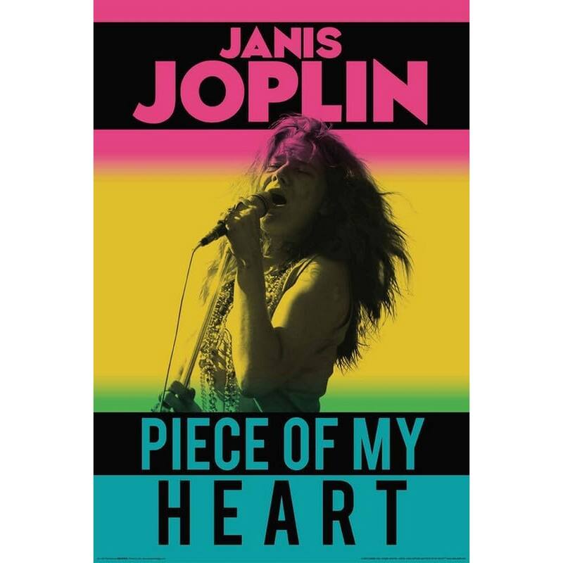 Janis Joplin Piece of My Heart Art Poster - 24 x 36 Inch