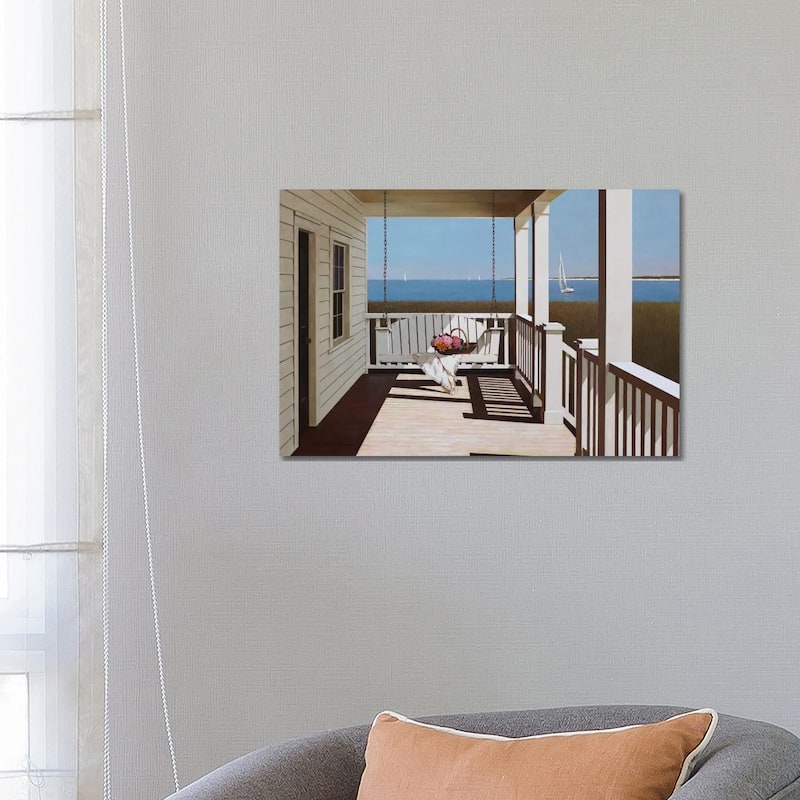 iCanvas "Flower Basket On Swing Chair" by Zhen-Huan Lu Canvas Print - 18x26x1.5