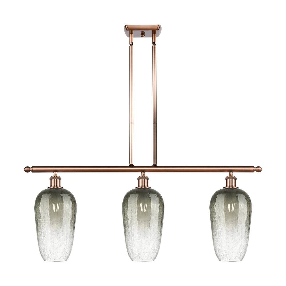 Innovations Lighting Endless Possibilities Ballston - Brookhaven Flute - 3 Light 36" Stem Hung Island Light