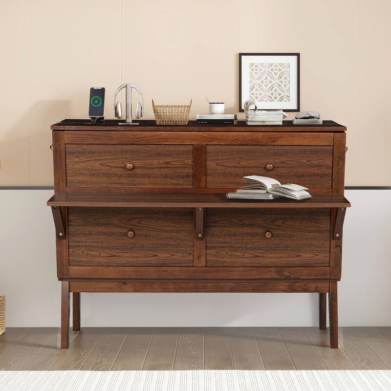 Solid Pine Murphy Cabinet Bed