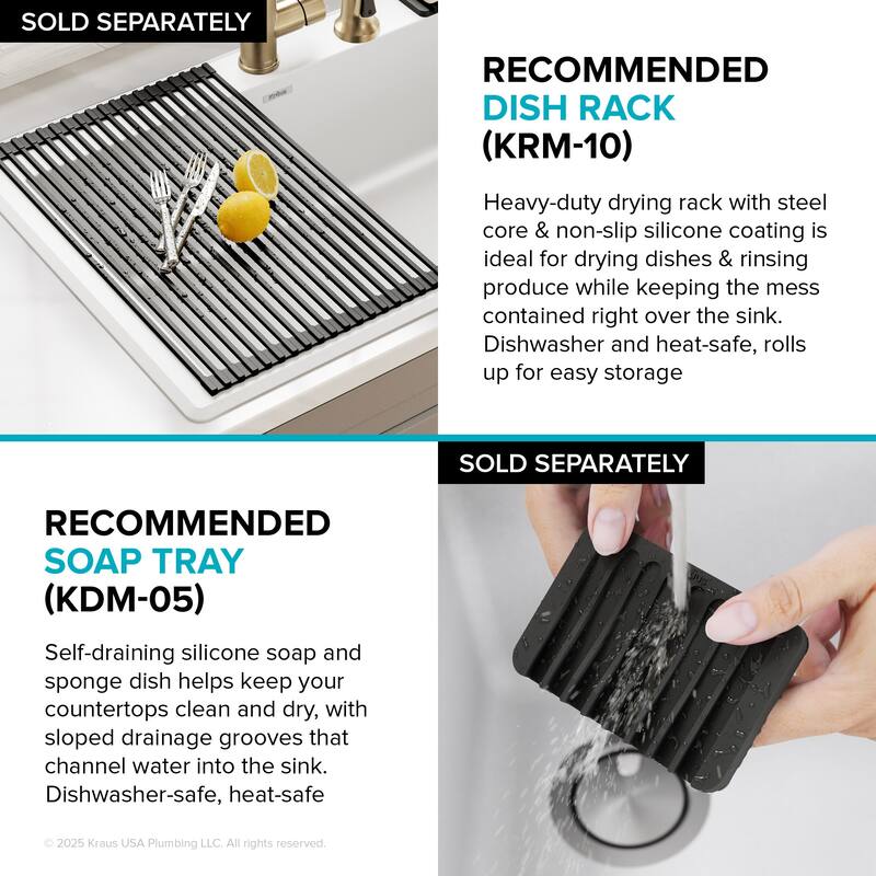 Kraus Forteza� 33" Composite Granite Kitchen Sink for Undermount or